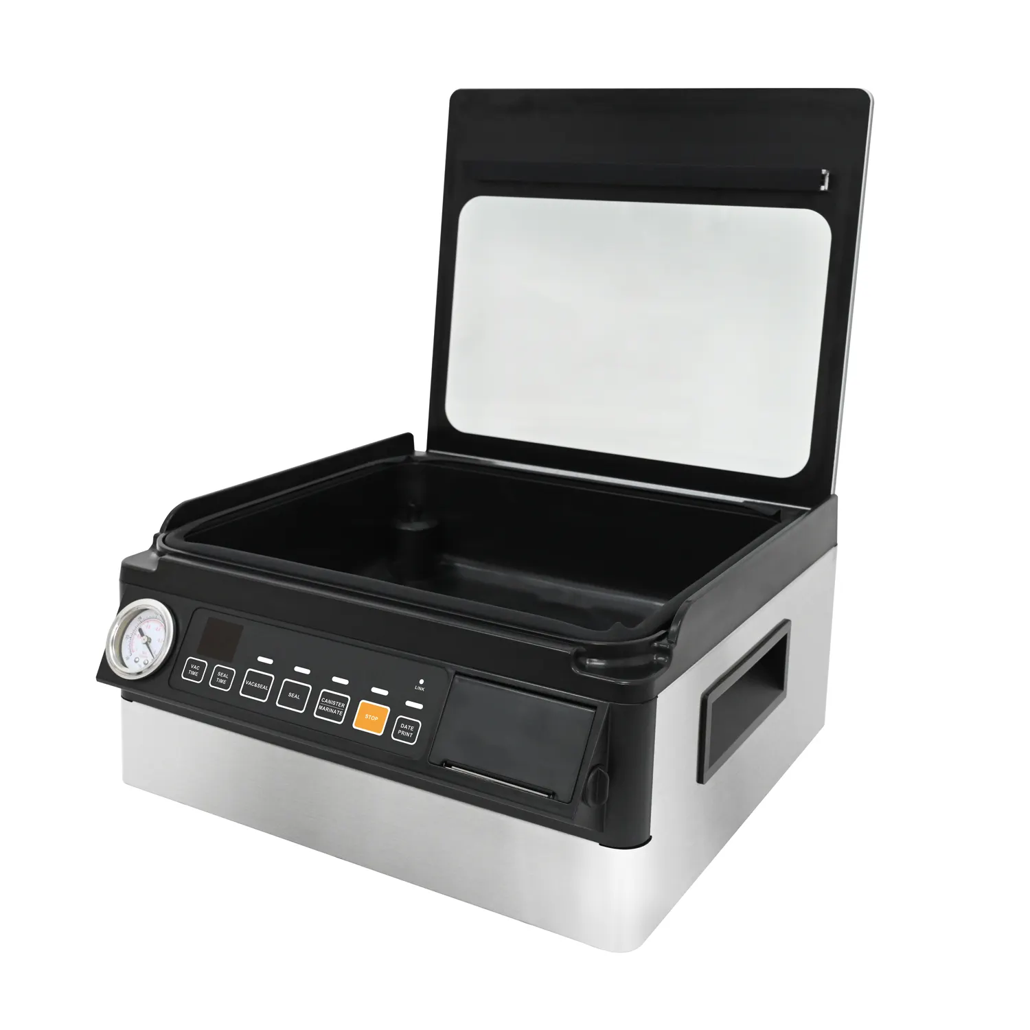 Máquina de envasado al vacío de cámara con tapa de vidrio